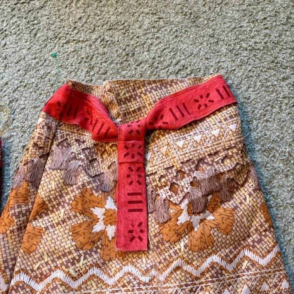 Disney Moana Costume Set - Red and Brown Sz 4-6X Disney Land World Cruise - Picture 4 of 8